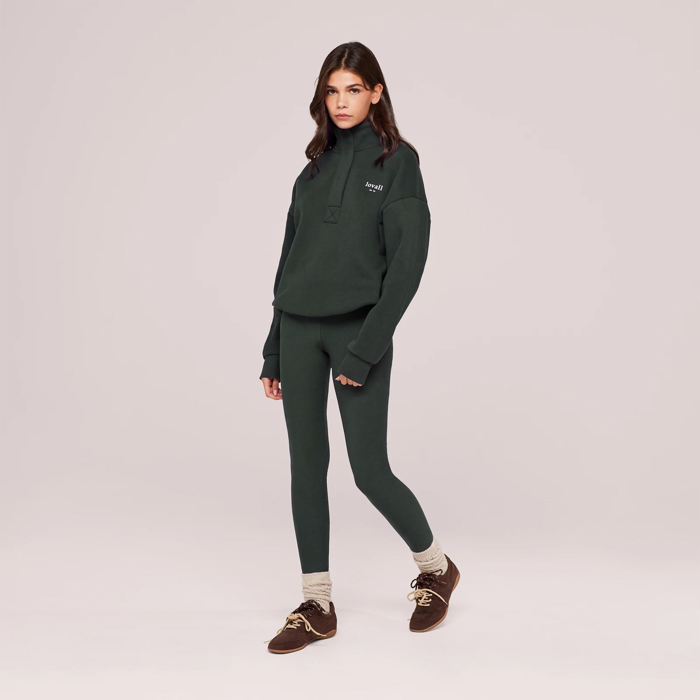 Winter Everyday High Waisted Leggings - Pine