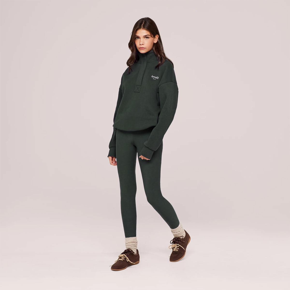 Winter Everyday High Waisted Leggings - Pine