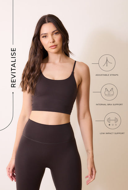 24/7 Revitalise Sports Bra - Black Coffee