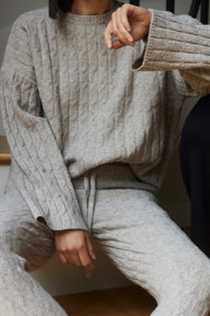 Cable Knit Jumper - Beige