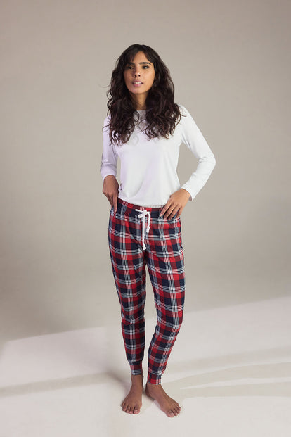 Soft Touch Pyjama Set - Navy Check