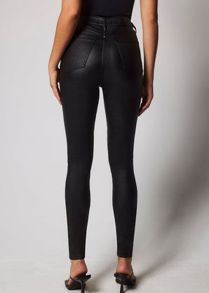 Coated Jeans - Black