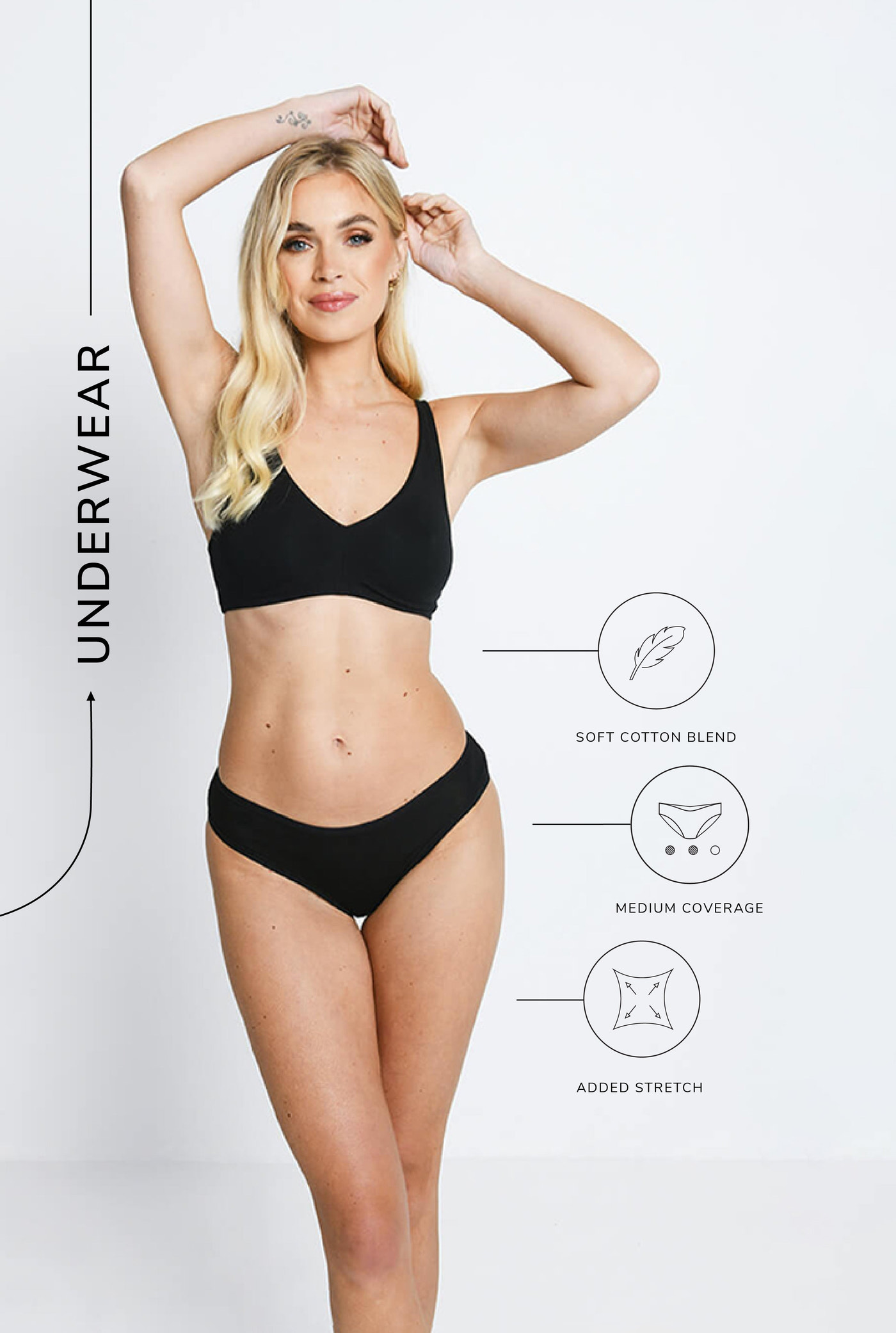 Cotton Blend Brazilian Knickers 3 Pack