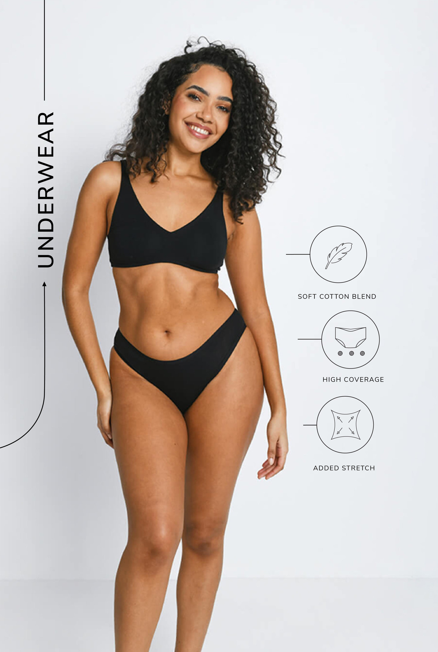 Cotton Blend High Leg Knickers 3 Pack