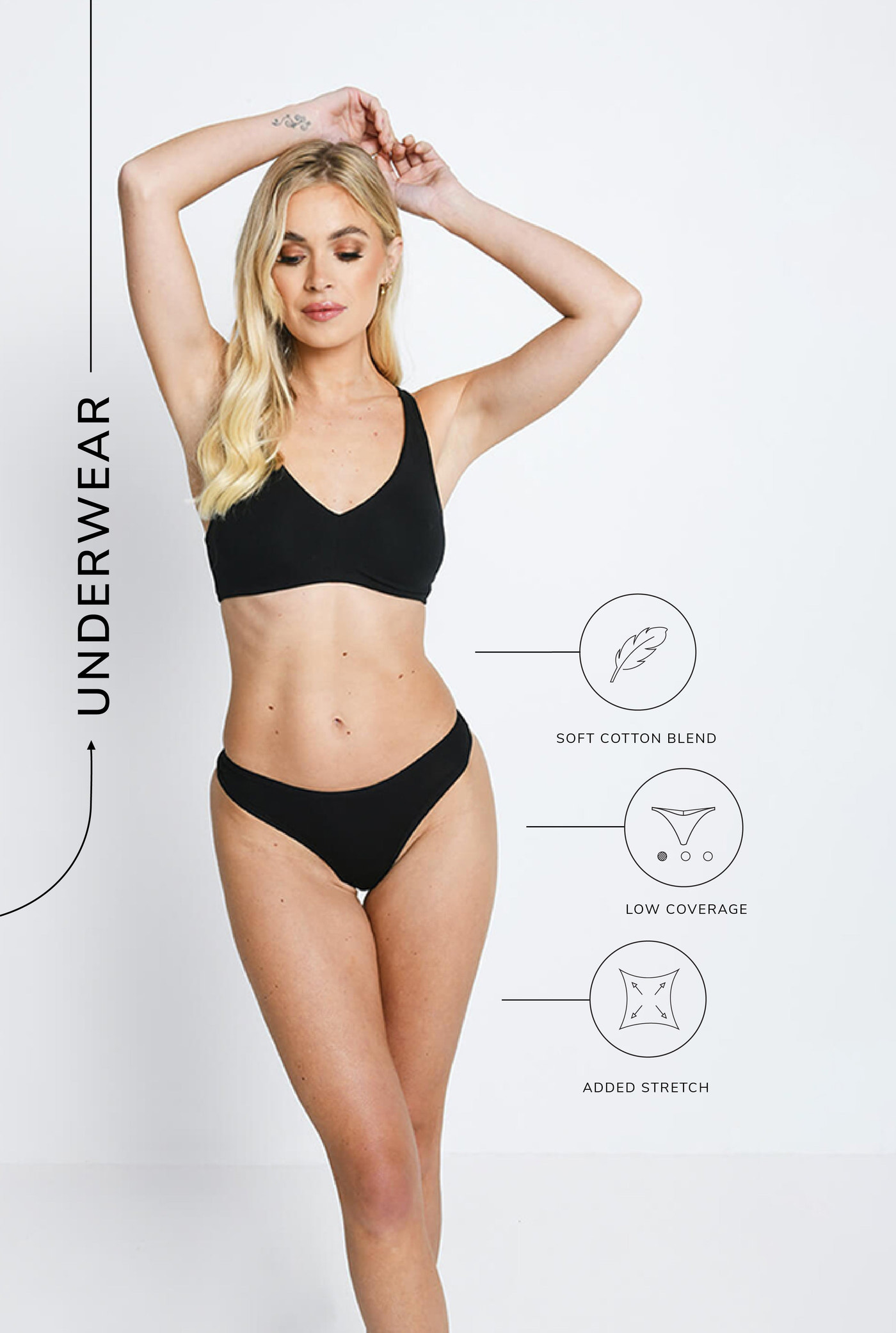 Cotton Blend Thongs 3 Pack