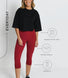 Everyday Cropped Leggings - Red Wine