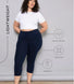 Cropped Lightweight Leggings - Navy