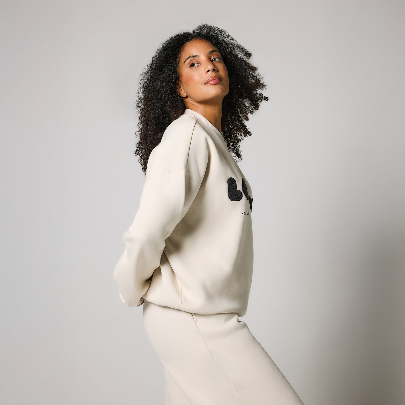 Curve Organic Oversized Sweatshirt Style 2 - Ecru