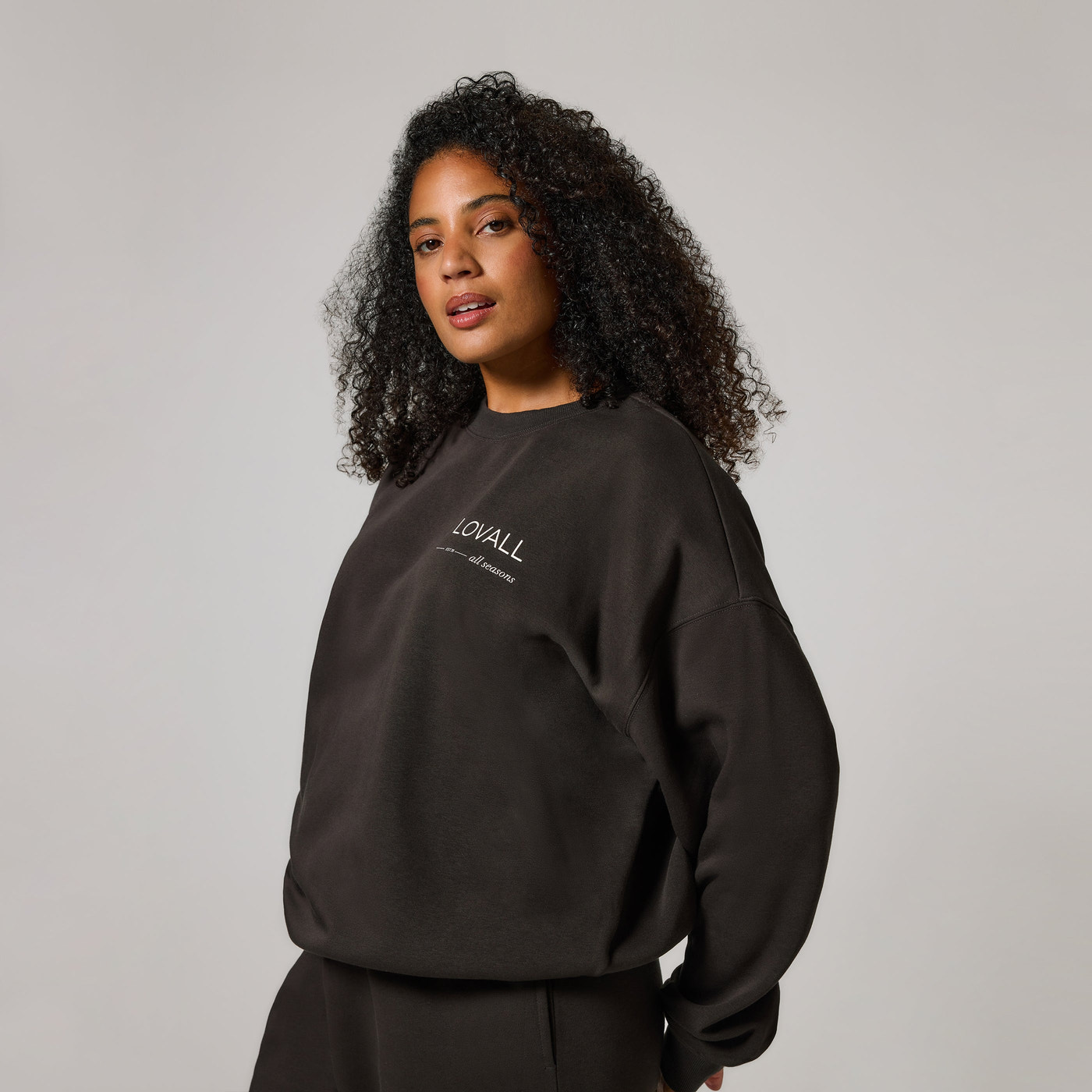 Organic Oversized Sweatshirt Style 3 - Black Coffee