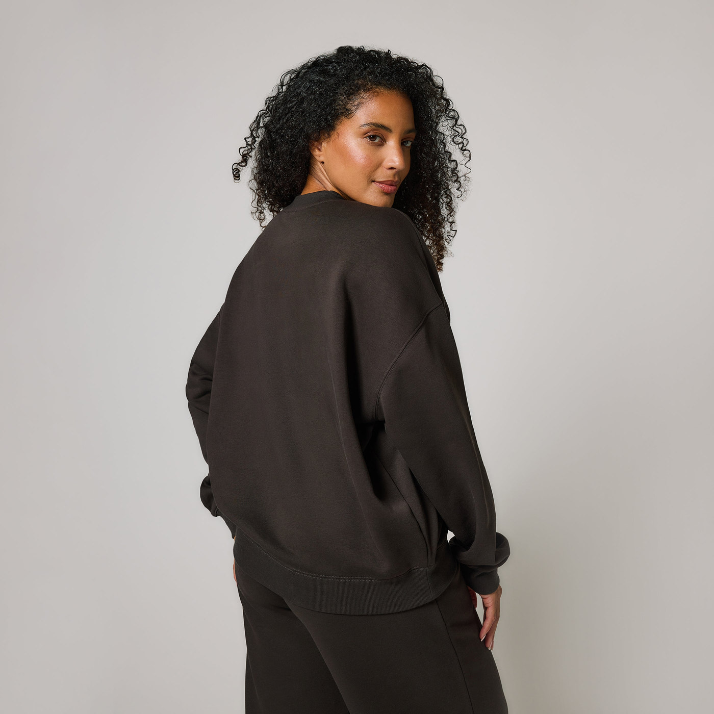 Curve Organic Oversized Sweatshirt Style 3 - Black Coffee