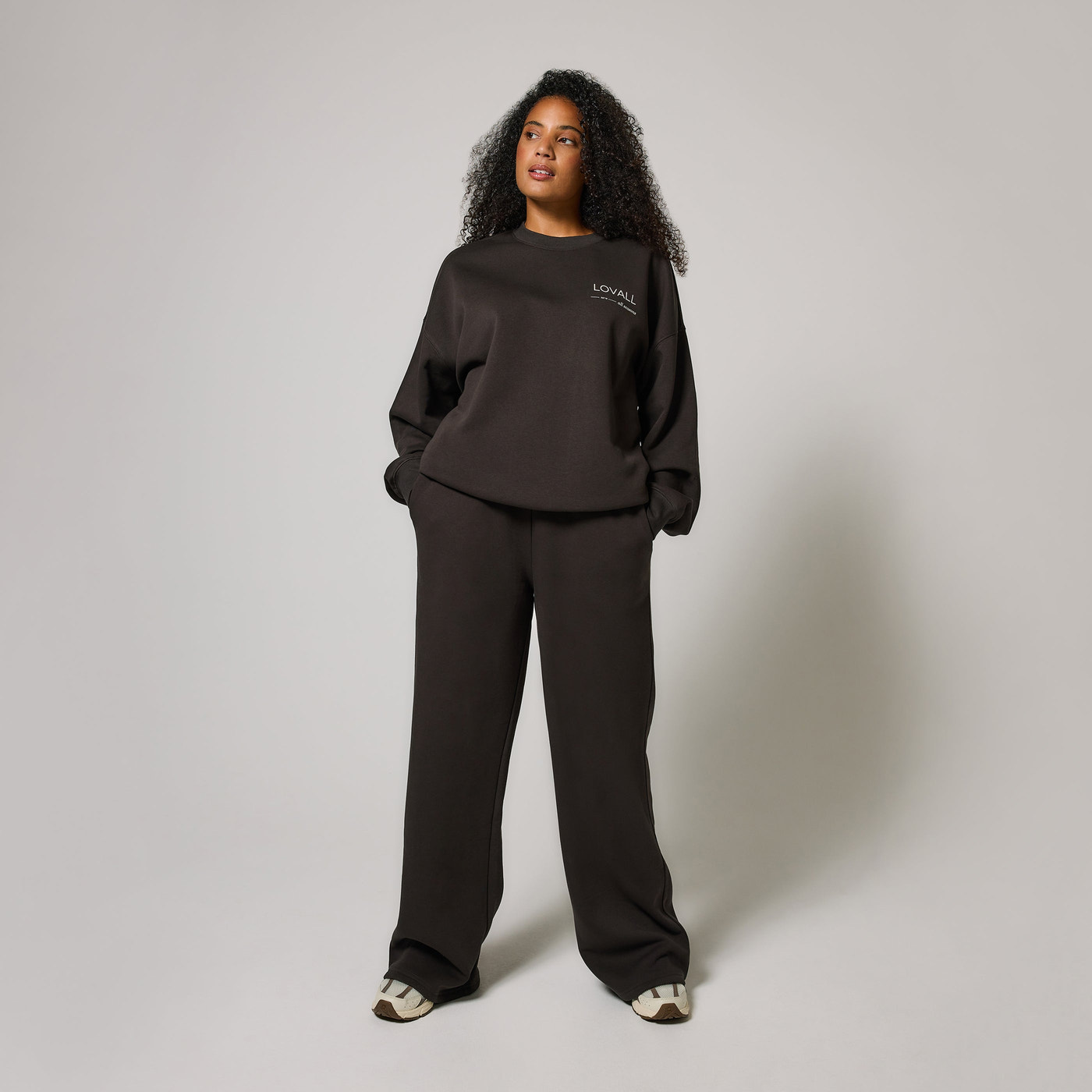 Curve Organic Oversized Sweatshirt Style 3 - Black Coffee