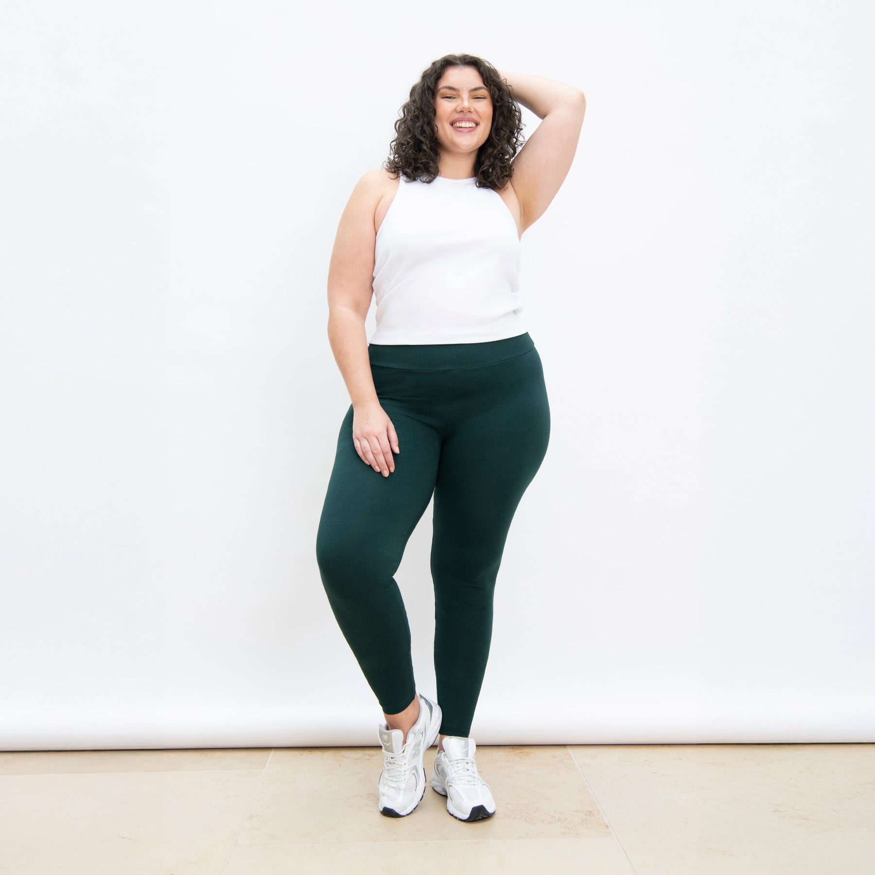 Curve Everyday High Waisted Leggings - Forest Green