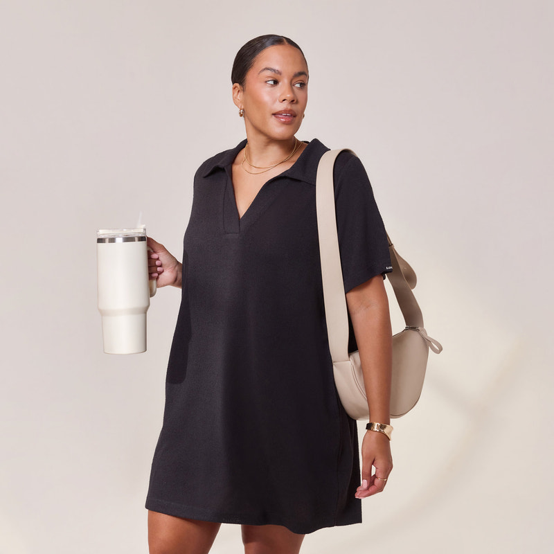 Lightweight Collared Knit Dress