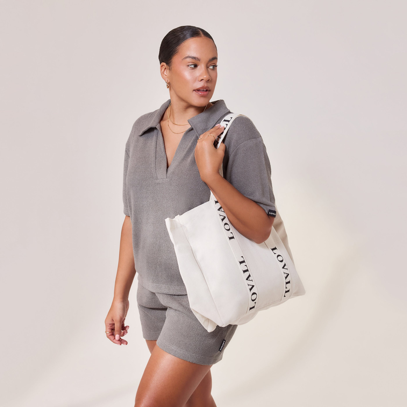 Lightweight Collared Knit Set - Slate Green