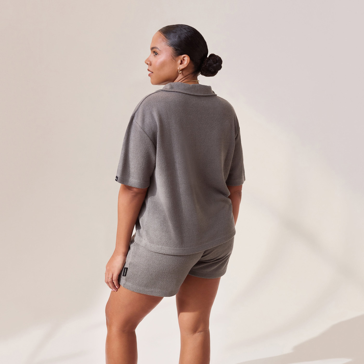 Lightweight Collared Knit Set - Slate Green