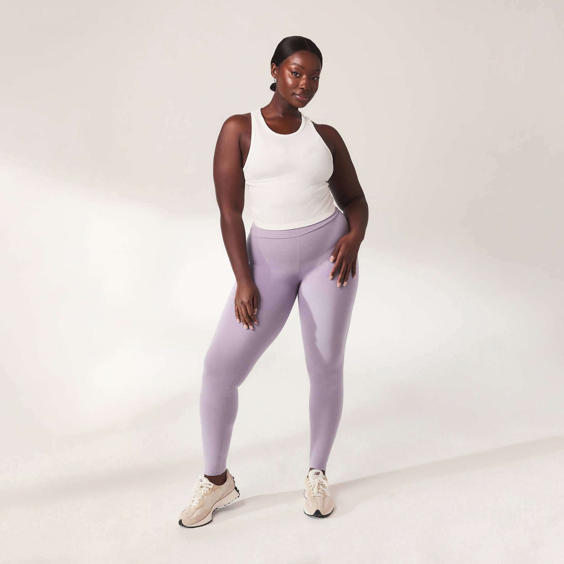 Lightweight Everyday High Waisted Leggings - Mauve
