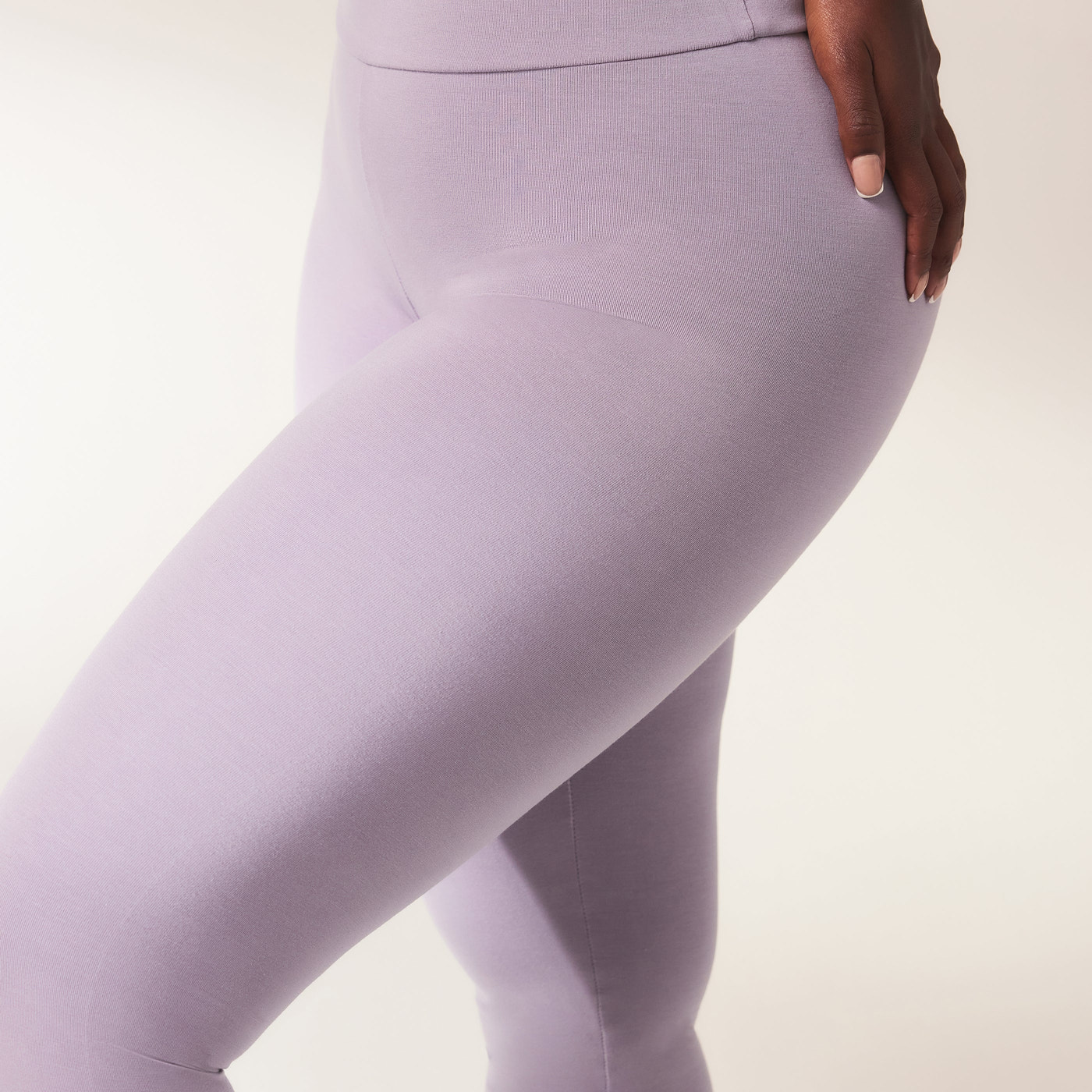 Lightweight Everyday High Waisted Leggings - Mauve