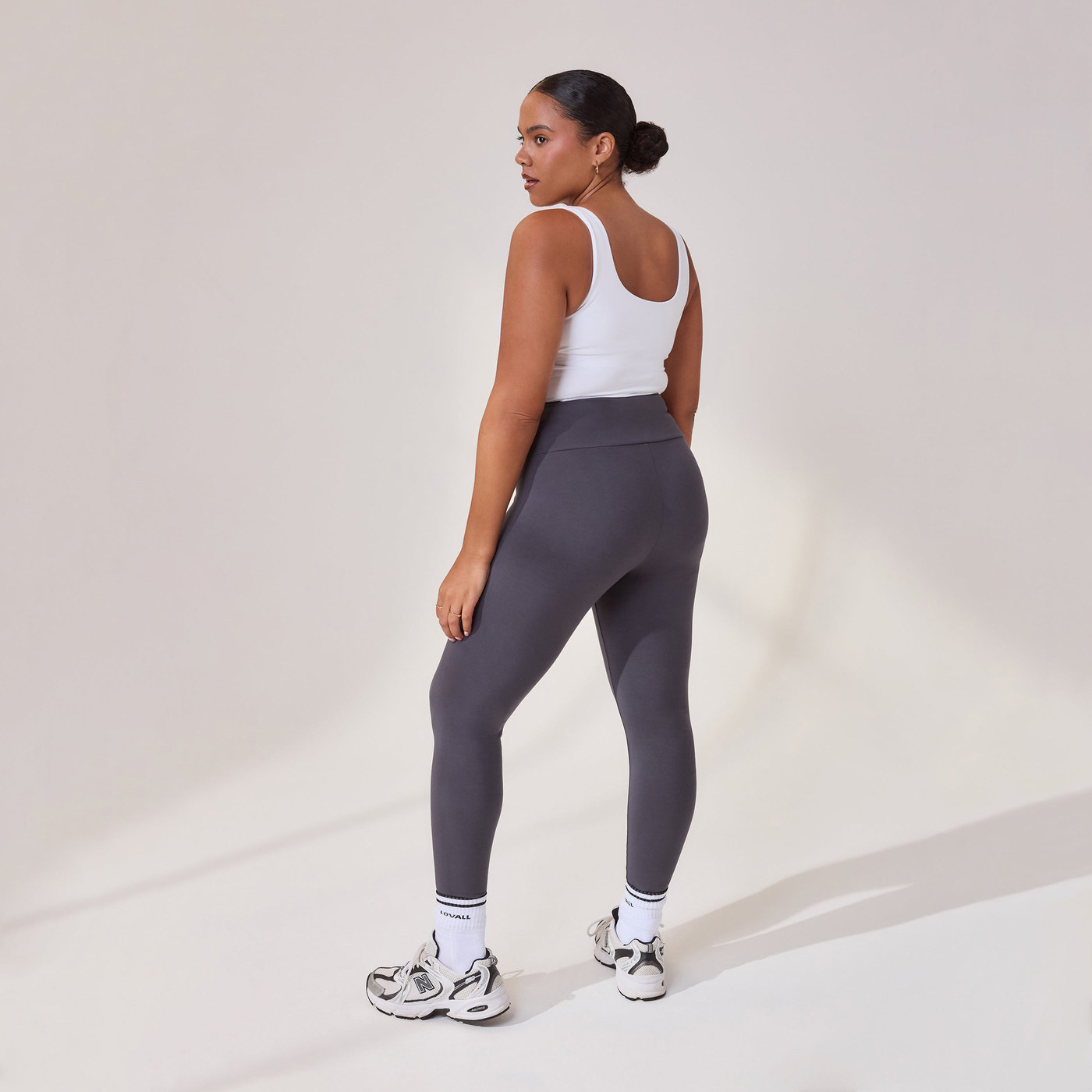 Curve Lightweight Everyday High Waisted Leggings - Odyssey Grey