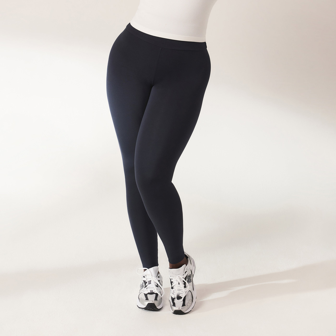 Curve Lightweight Everyday High Waisted Leggings - Vintage Navy