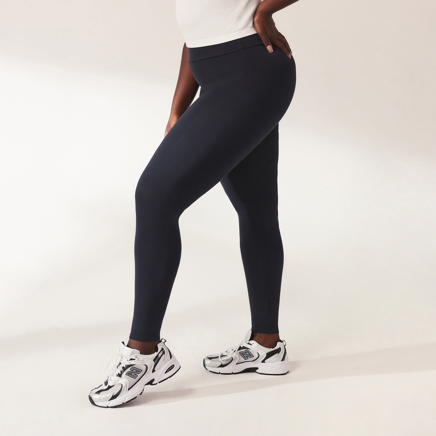 Curve Lightweight Everyday High Waisted Leggings - Vintage Navy