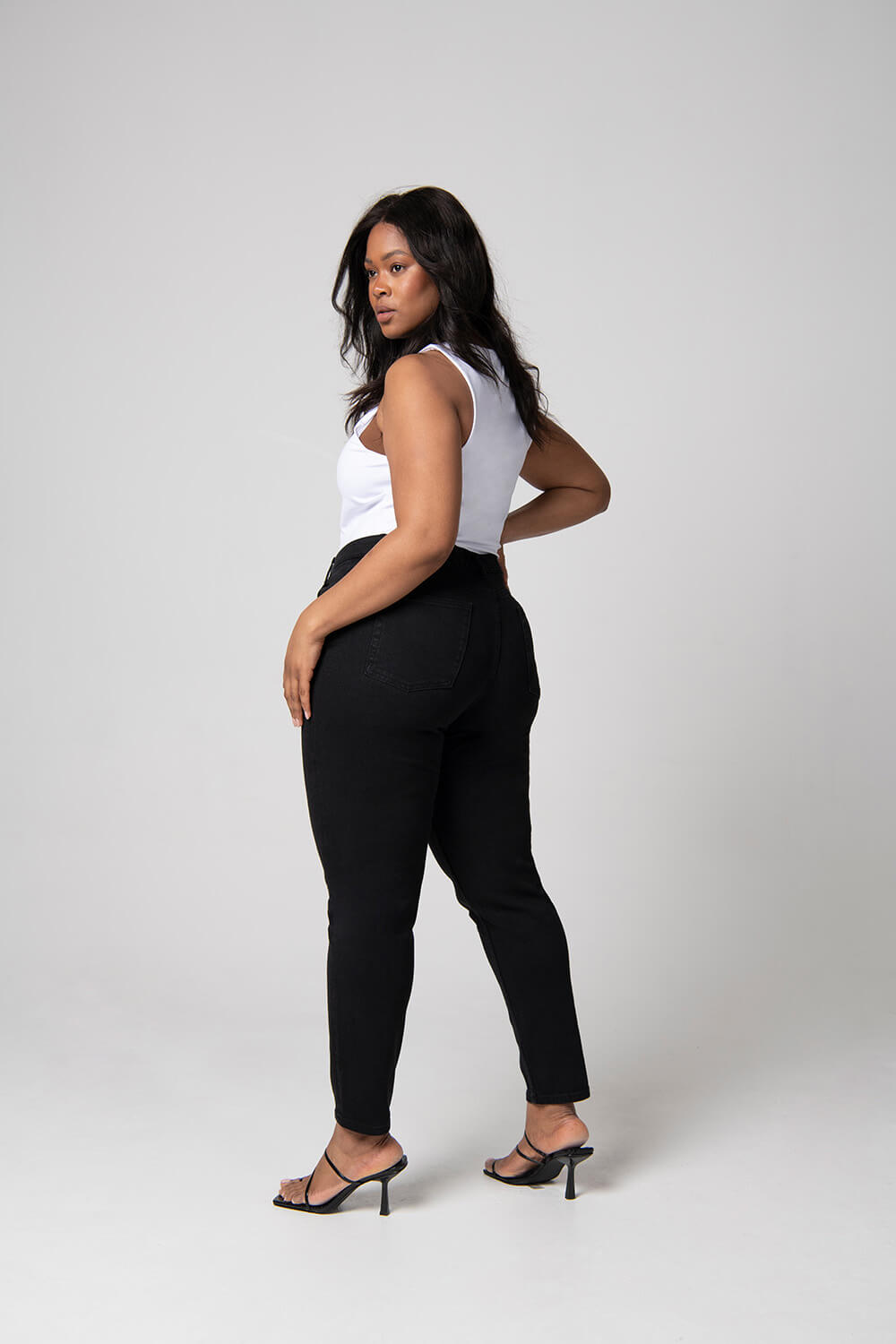 Slim black mom on sale jeans