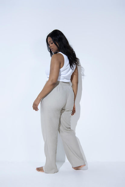 Everyday Linen Trousers - Stone