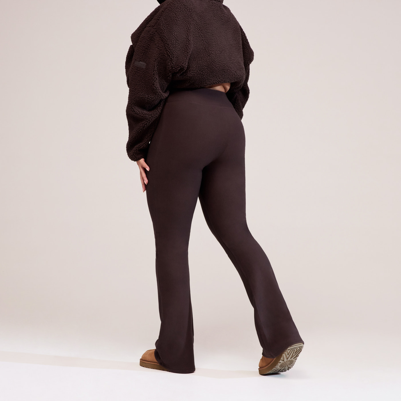 Curve Winter Flare Leggings - Espresso Brown