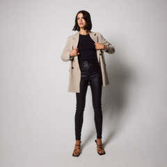 Coated Jeans - Black