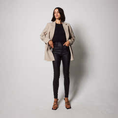 Coated Jeans - Black