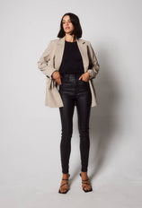 Curve Coated Jeans - Black