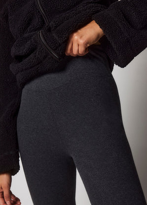 Women's Fleece Lined Leggings Delong Thermal Leggings Grey Black
