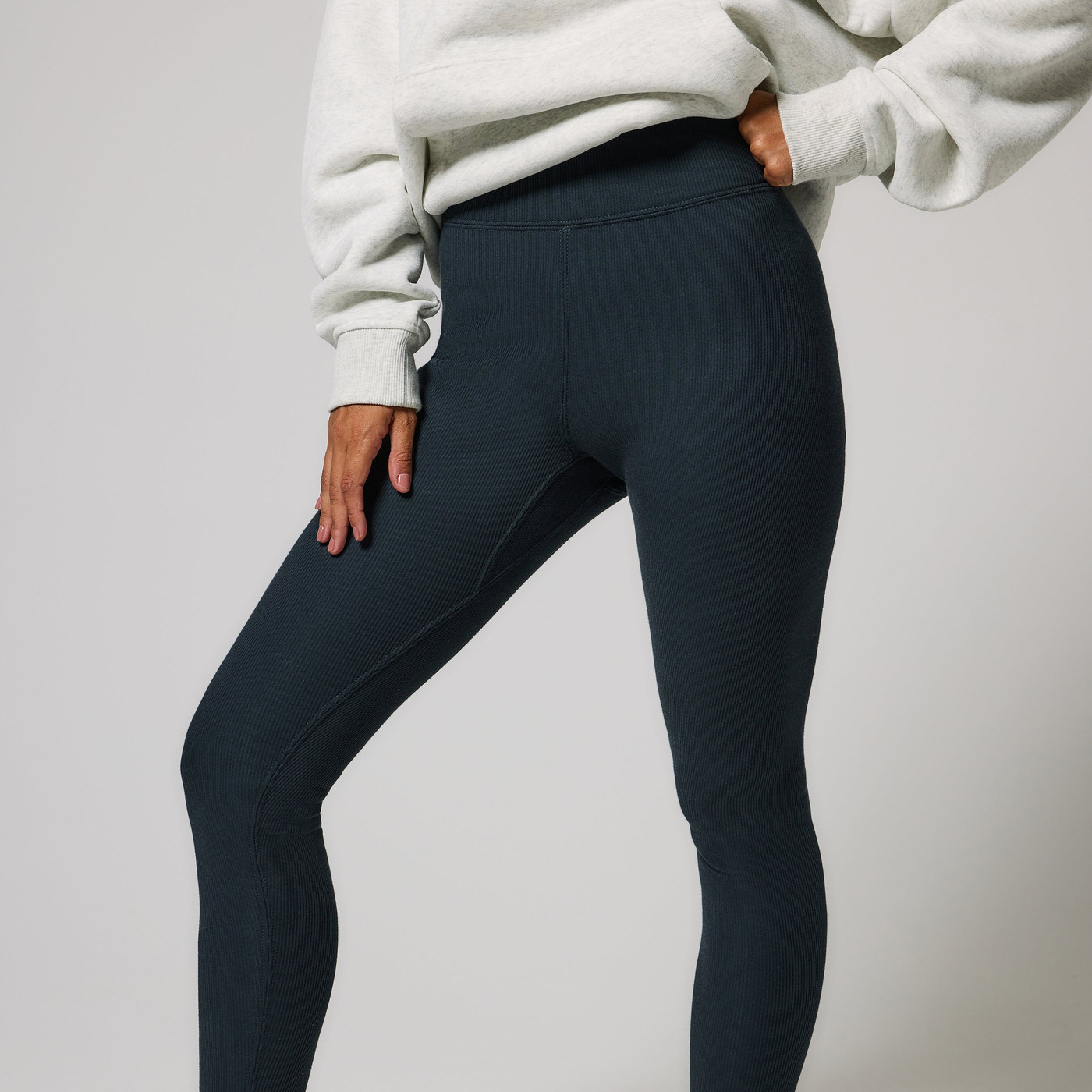 Curve Extreme Fleece Lined Leggings - Vintage Navy