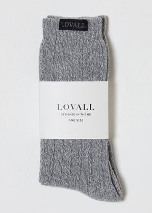 Knitted Socks - Dark Grey