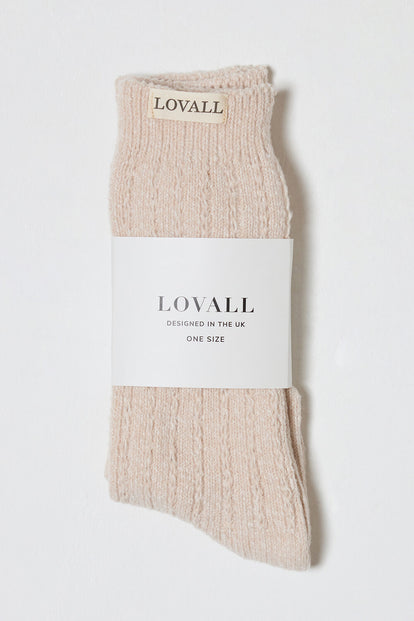 Knitted Socks - Beige