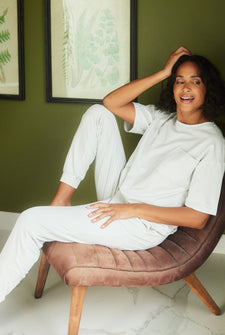 Brushed Cotton Pyjama Set - Light Grey