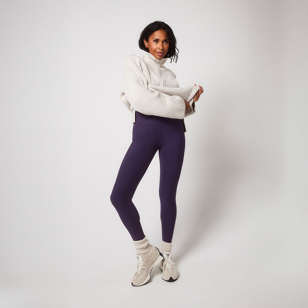 Curve Winter Everyday High Waisted Leggings - Midnight Plum
