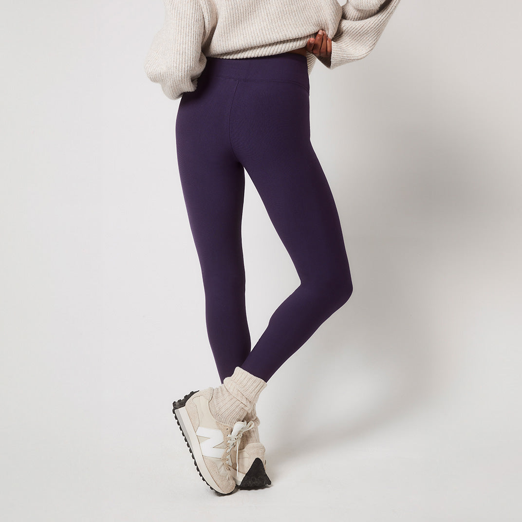 Winter Everyday High Waisted Leggings - Midnight Plum