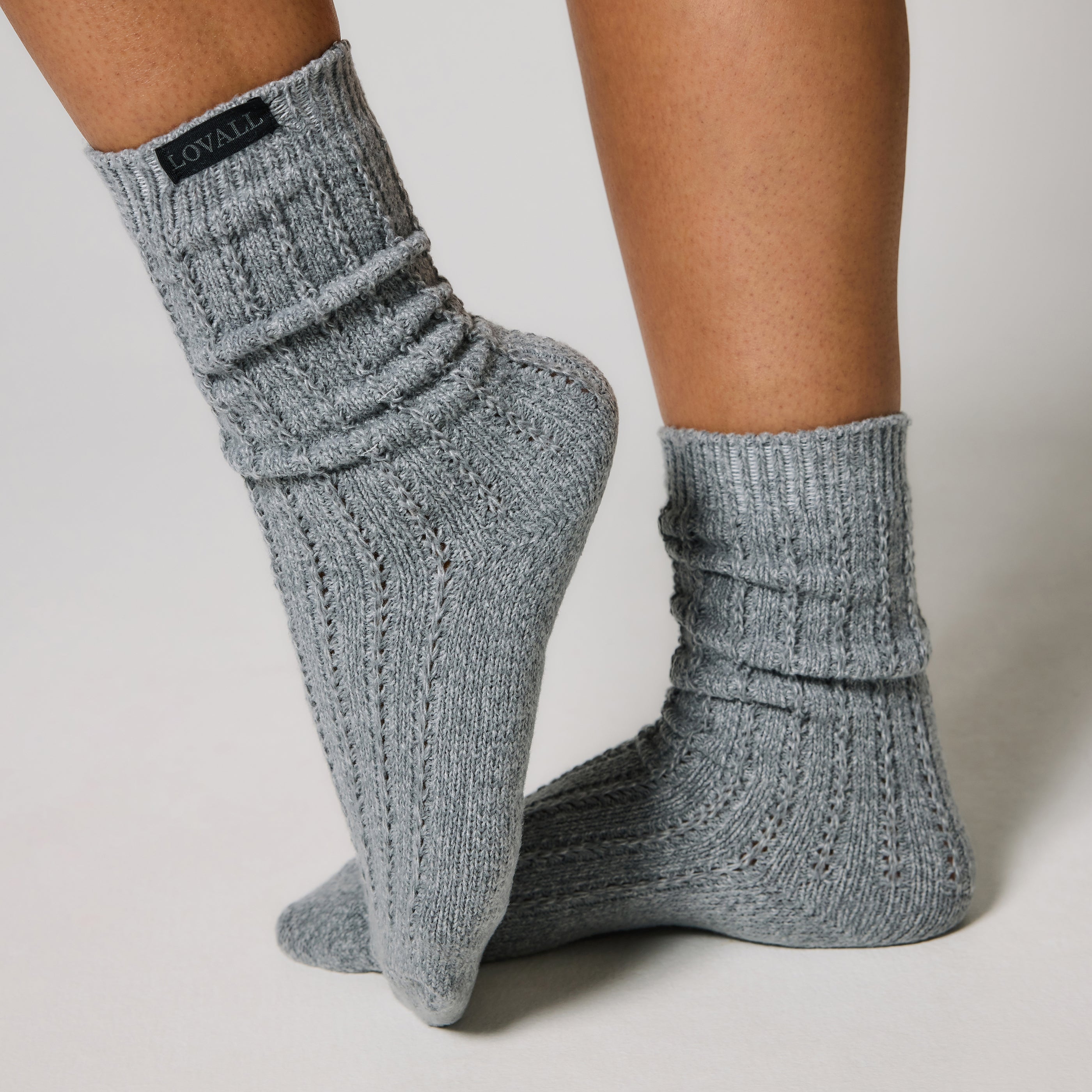 Knitted Socks Dark Grey