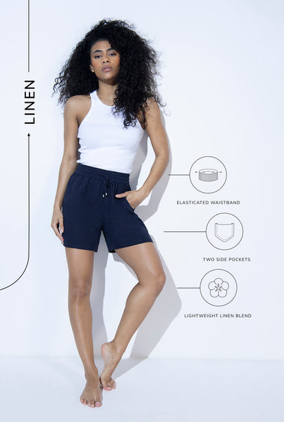 Everyday Linen Shorts - Navy
