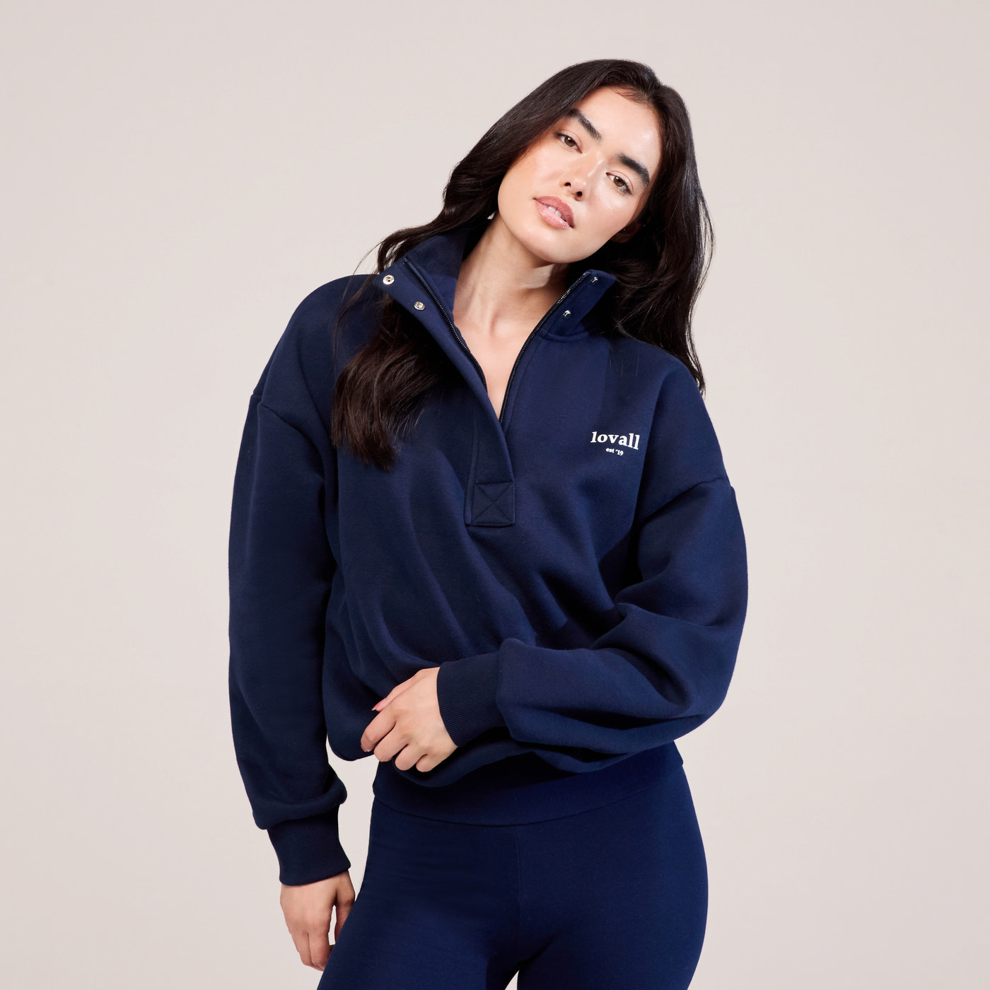 Heavyweight 1/4 Zip Sweatshirt - Navy
