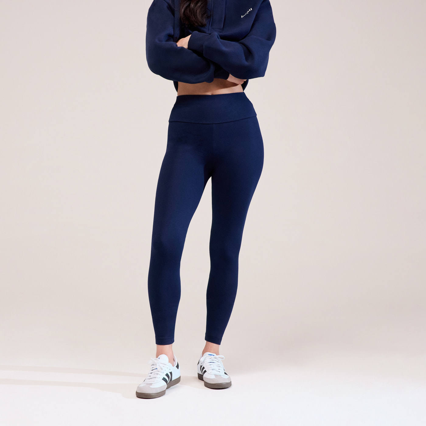 Everyday High Waisted Leggings - Navy Blue