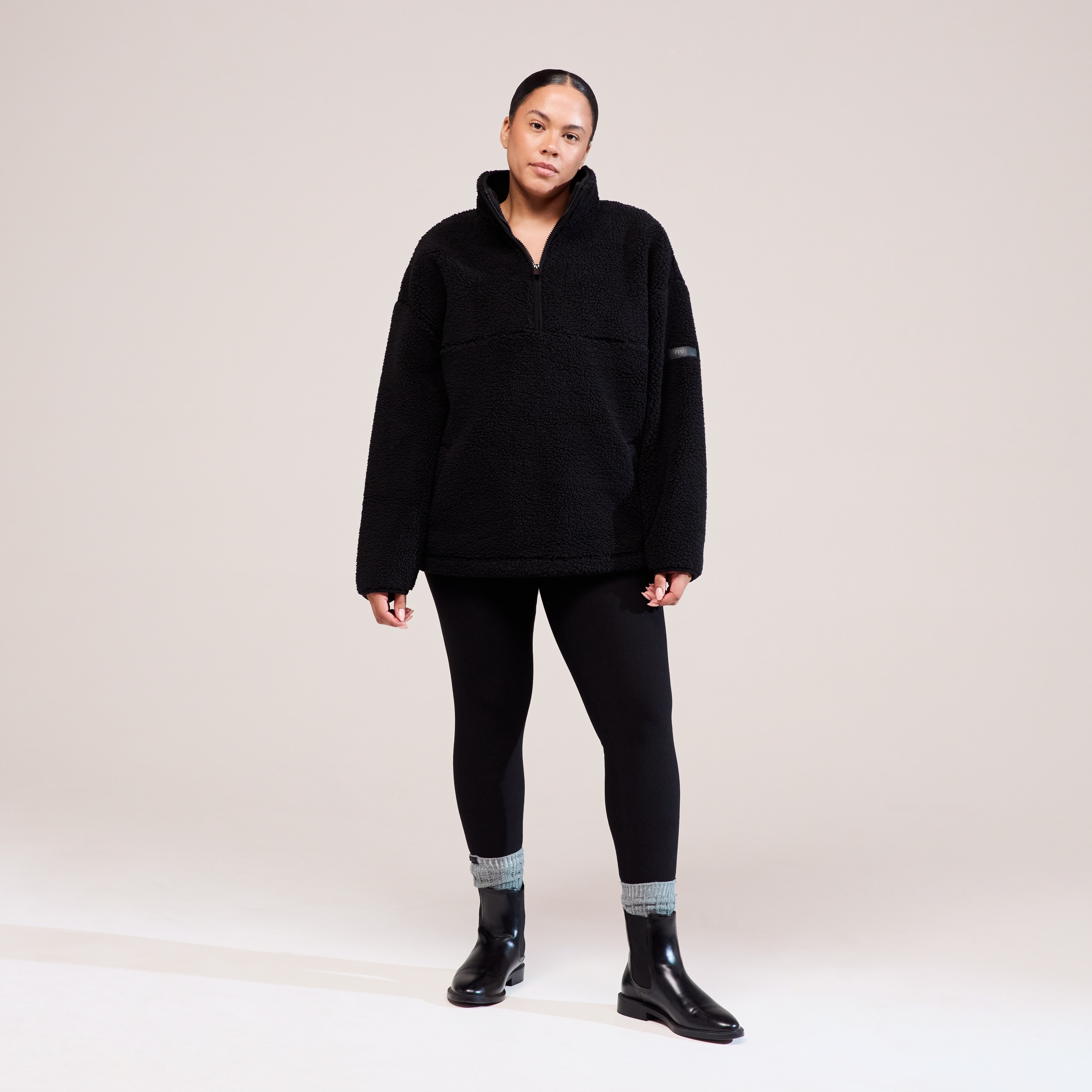 Curve Borg 1/4 Zip Fleece - Black