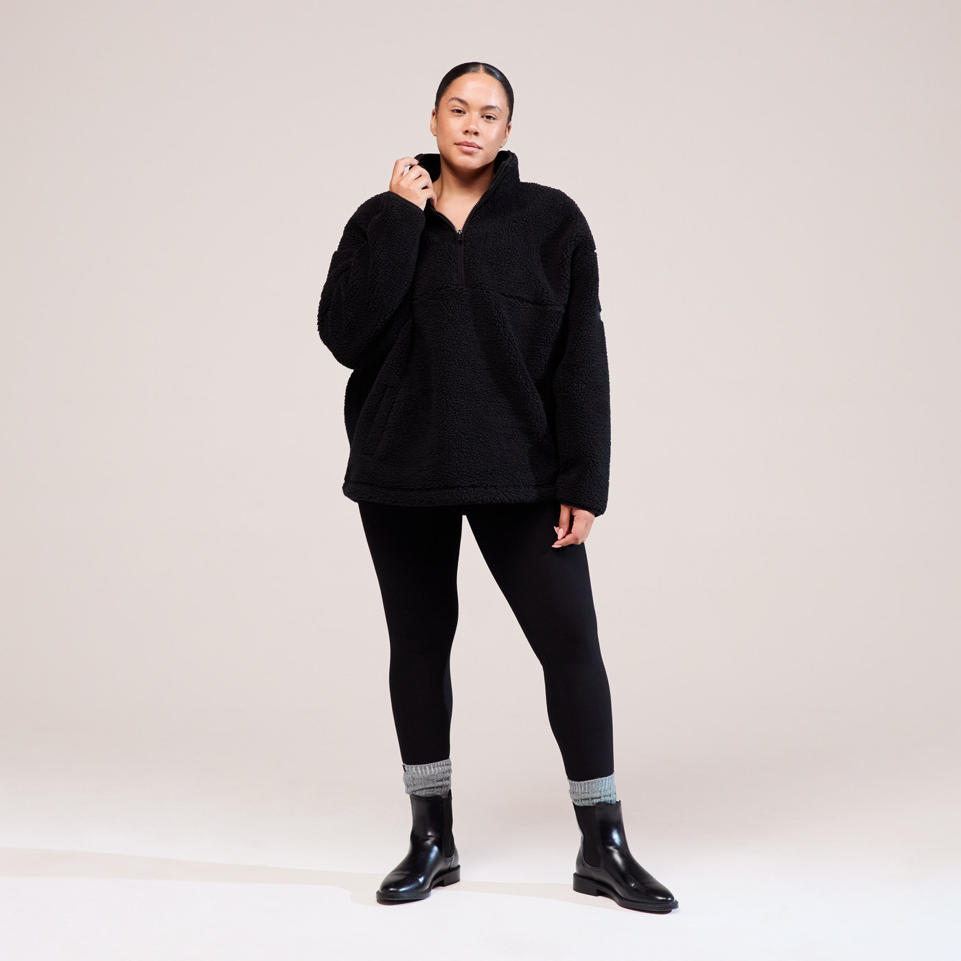 Curve Winter Everyday High Waisted Leggings - Black