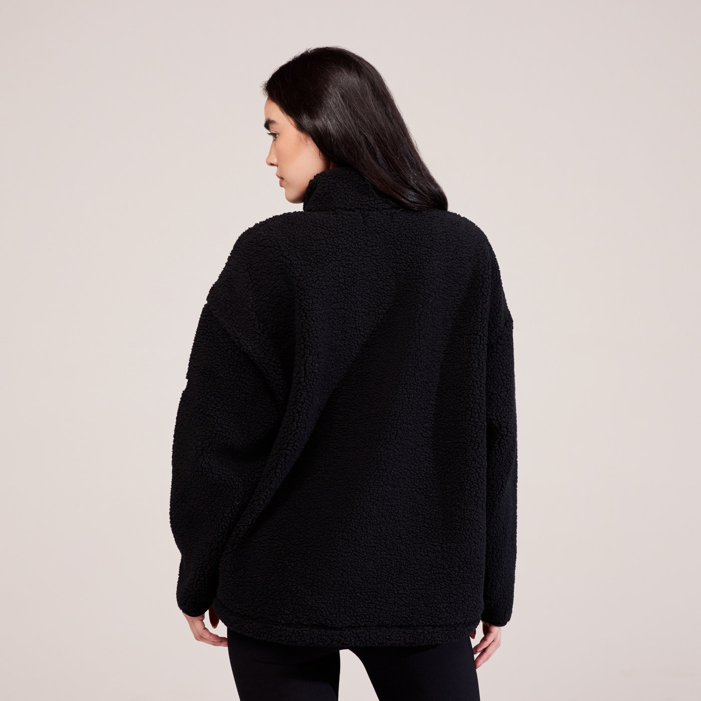 Borg 1/4 Zip Fleece - Black