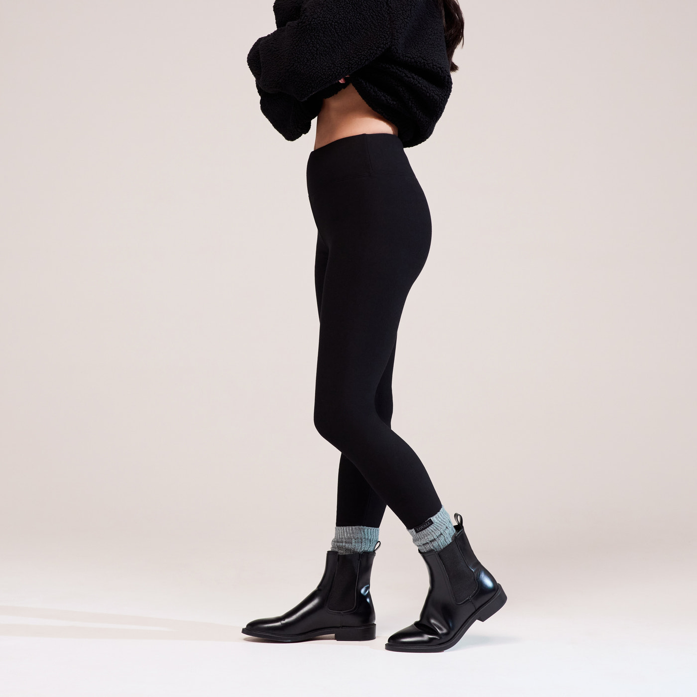 Winter Everyday High Waisted Leggings - Black