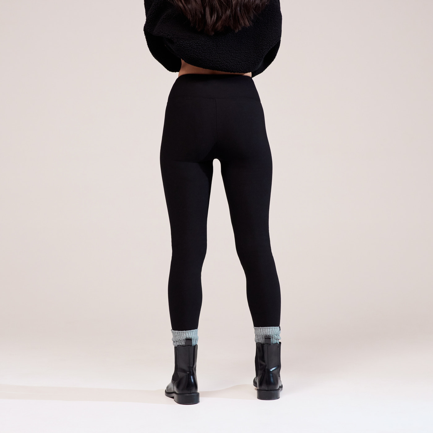 Winter Everyday High Waisted Leggings - Black