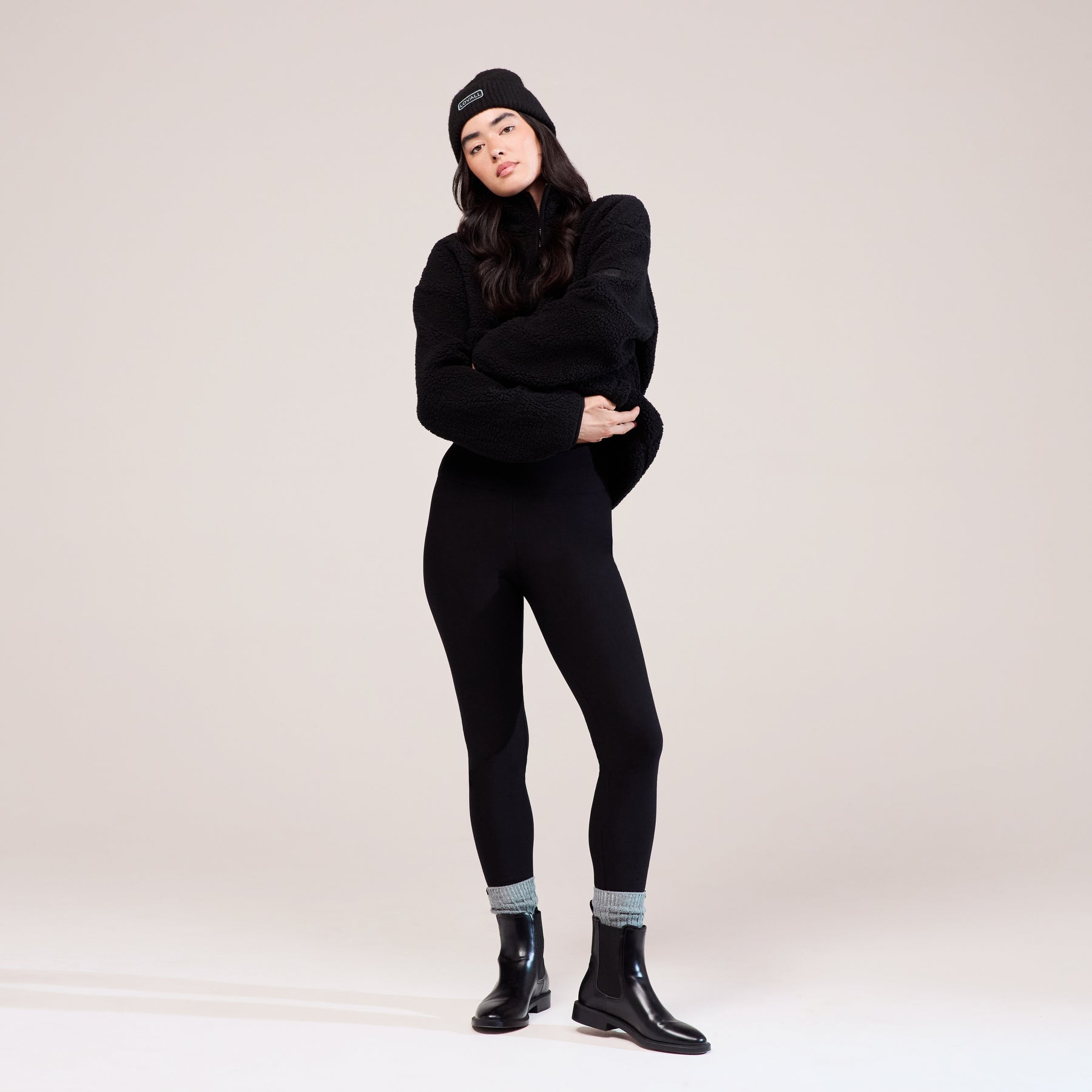 Winter Everyday High Waisted Leggings - Black