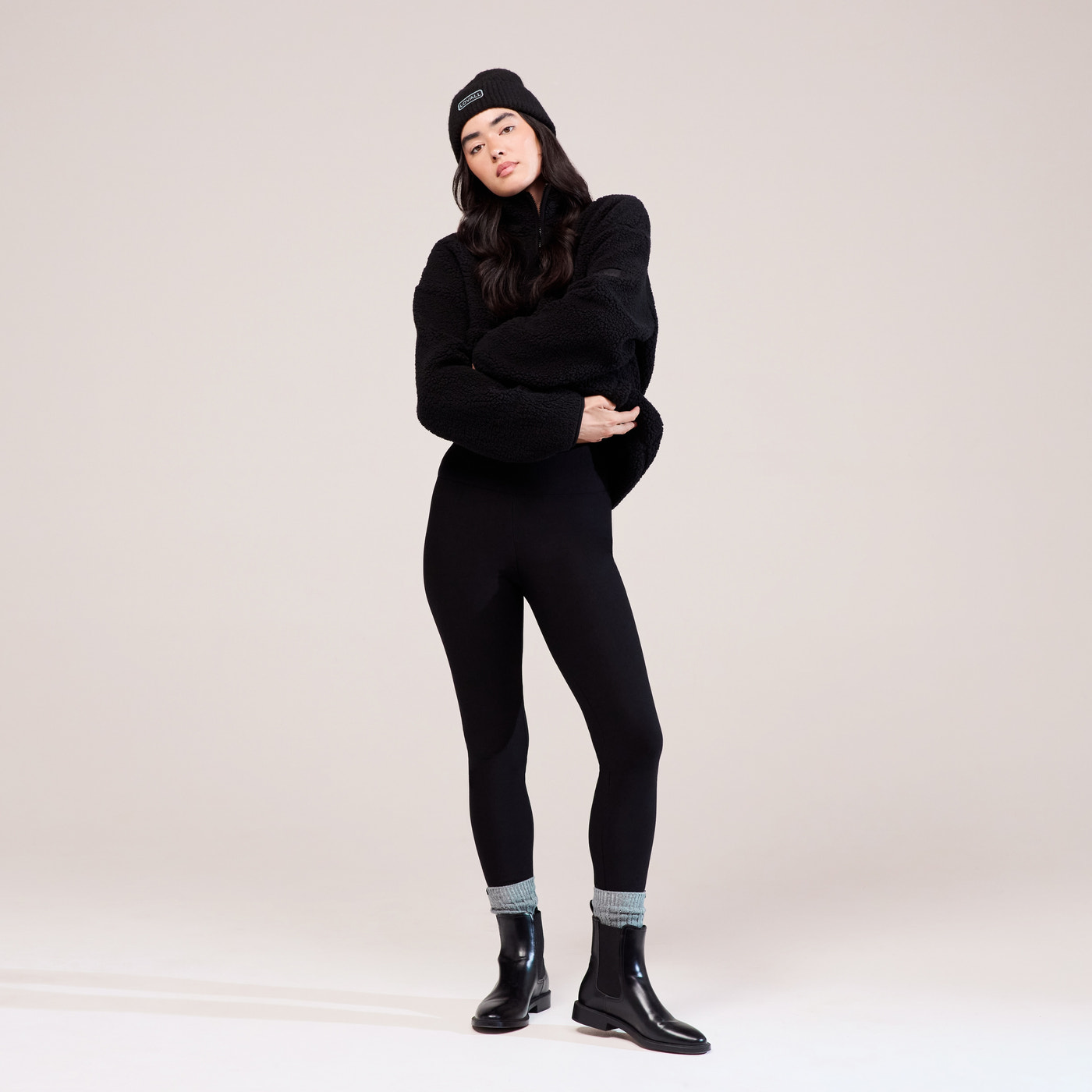 Winter Everyday High Waisted Leggings - Black