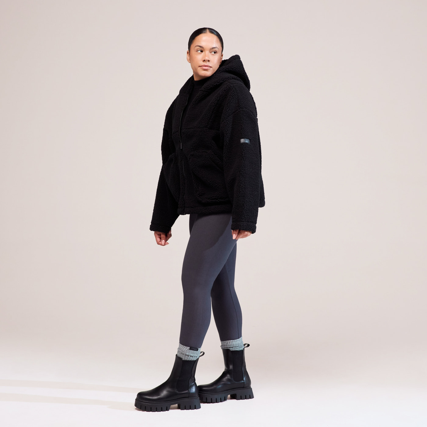 Curve Winter Everyday High Waisted Leggings - Dark Grey