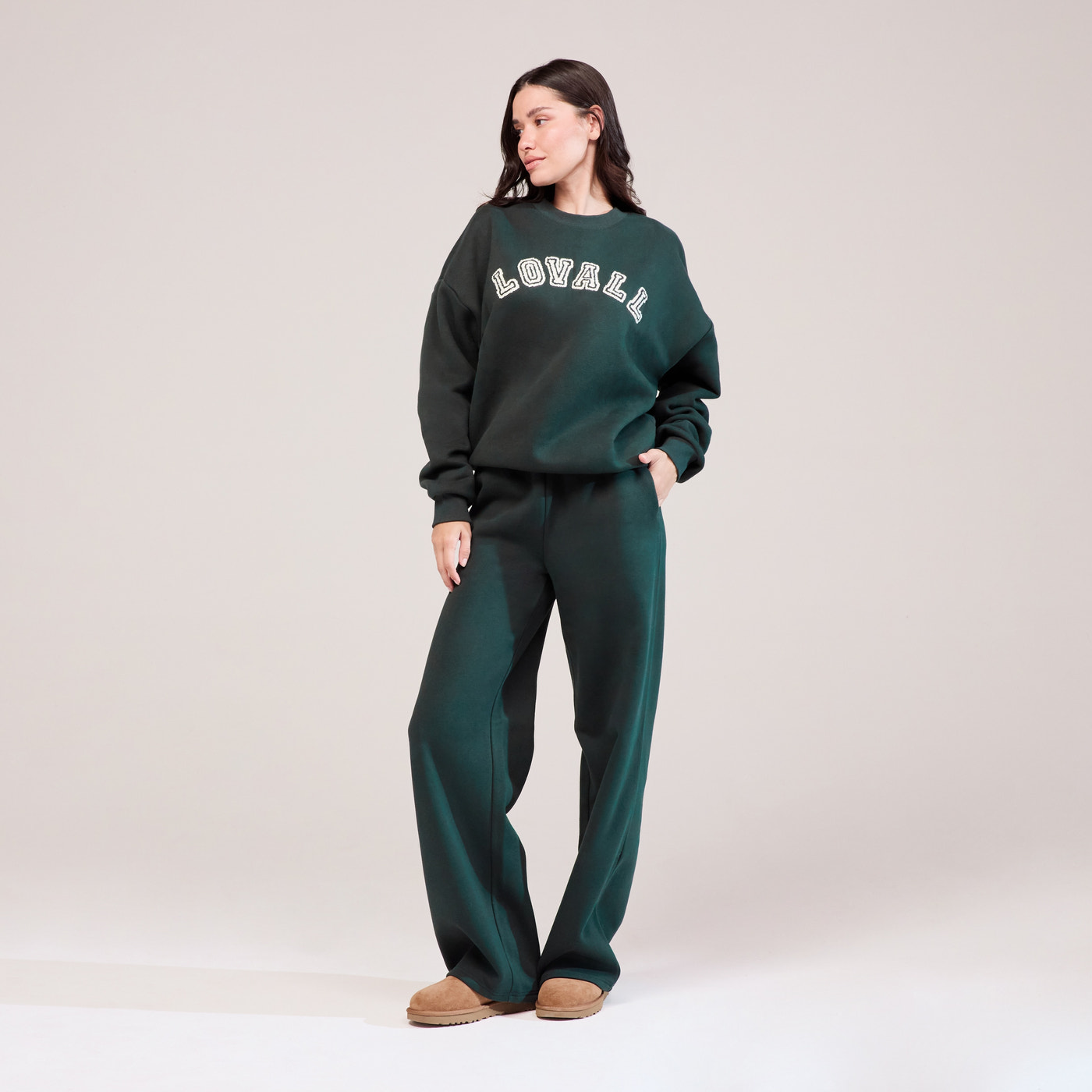 Heavyweight Oversized Sweatshirt Campus - Pine